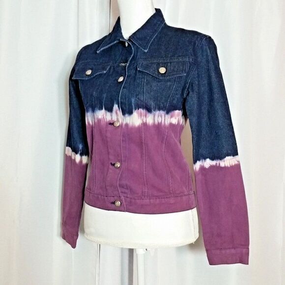 Karl Kani KK2 Bohemian Jean Jacket Small Purple Tie Dye - Picture 4 of 10
